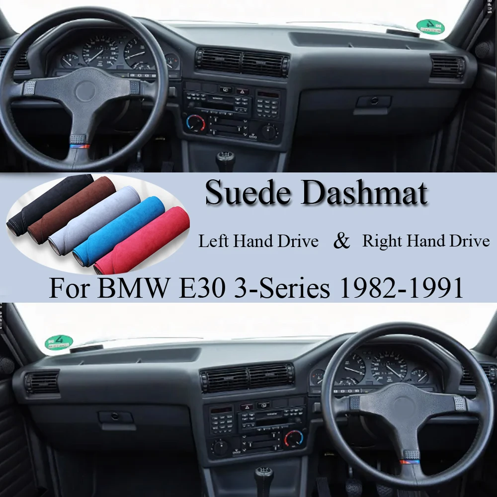 

For BMW E30 3-Series M3 315 316i 318i 320i 323 324 325 1982-1991 Suede Dashmat Dash Mat Cover Dashboard Pad Carpet Car Accessory