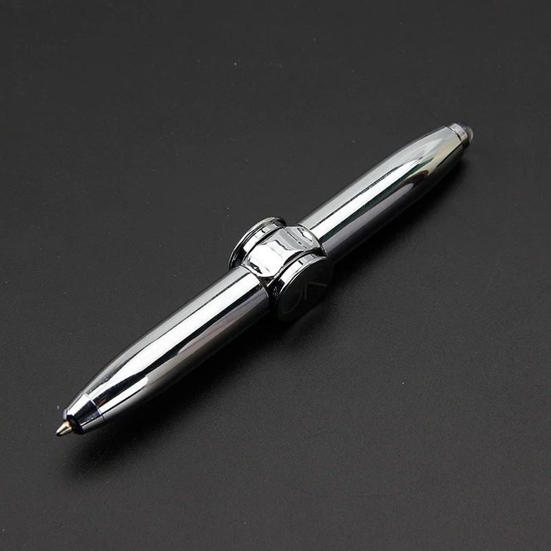 Bolígrafo giratorio LED de Metal para adultos y niños, juguete giratorio de mano, giroscopio para la punta del dedo, luz EDC, alivio del estrés