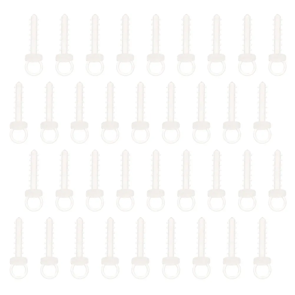 

100pcs Christmas Ball Pendant Caps Premium Plastic Hanging Balls Fittings End Diy Decorative Tree Charms Creative Accessory