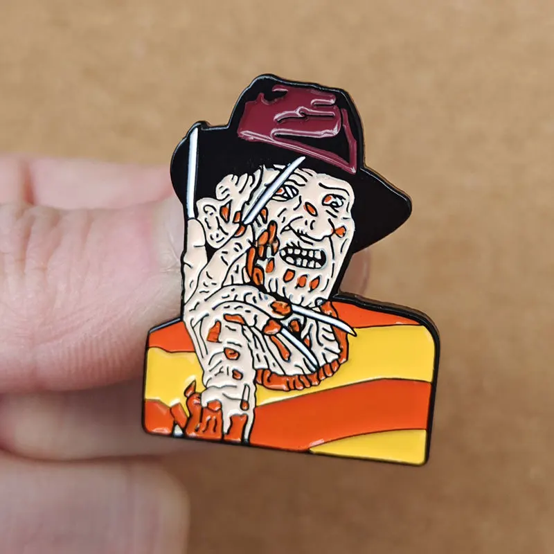 Horror Film Figure Enamel Pins Brooch Collecting Lapel Badges Men Women Fashion Jewelry Gifts Adorn Backpack Hat