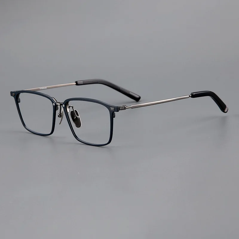 Reines Titan großes Gesicht quadratischer Rahmen Männer trend ige große Rahmen Myopie Brille Rahmen Geschäft reine Titan Brille Rahmen