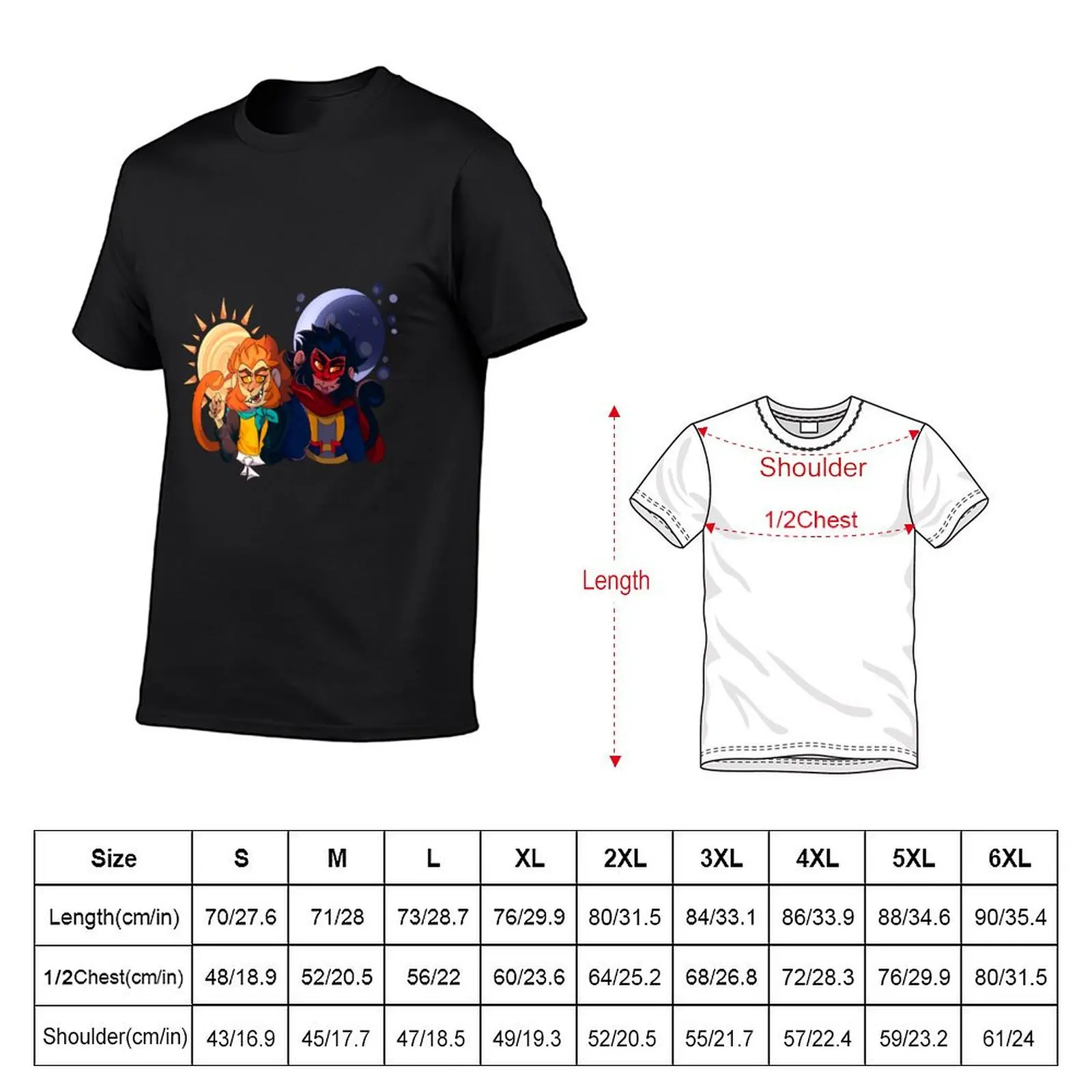 Sun Wukong and Moon Macaque T-Shirt graphic t shirt vintage sports fans oversized blue archive black t shirts for men