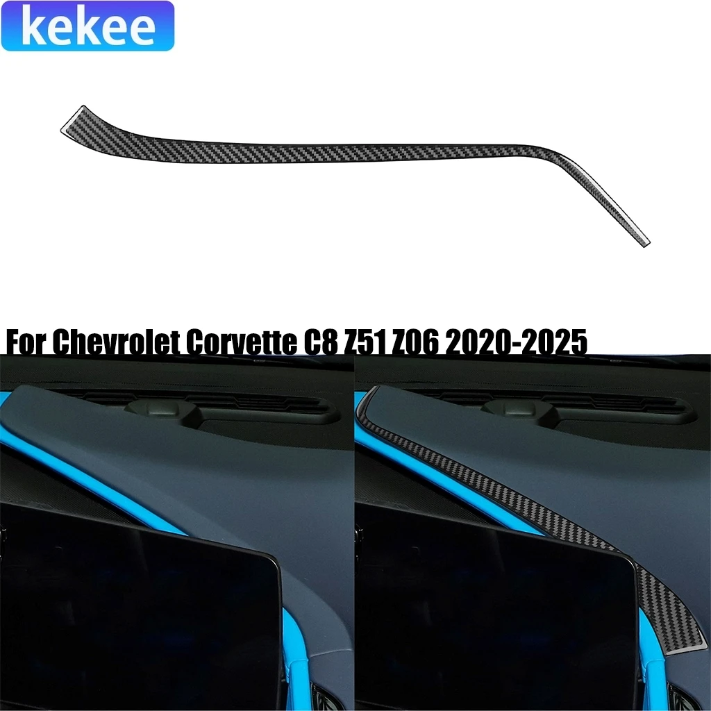 

For Chevrolet Corvette C8 Z51 Z06 2020-2025 Carbon Fiber Dashboard Decorative Strips Car Accessories Interior Stickers Auto Trim