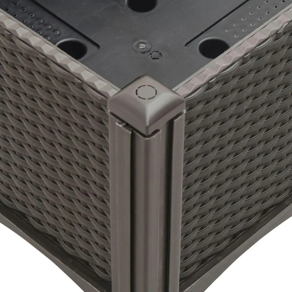 Large Brown Polypropylene Durable Garden Planter for Outdoor Use