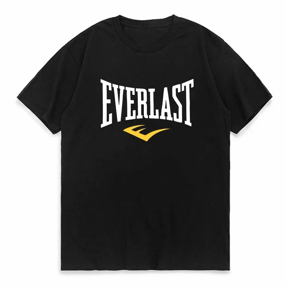 EVERLAST Boxing Logo T-shirt Men & Women o Collar Printed Summer Cotton T-shirt Harajuku Street Boys & Girls Family wear