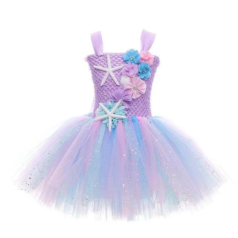 

Sky03 Girls Mermaid Ariel Tutu Dress Princess Kids Summer Birthday Party Halloween Cosplay Costume Children Carnival Dance 55Hu%