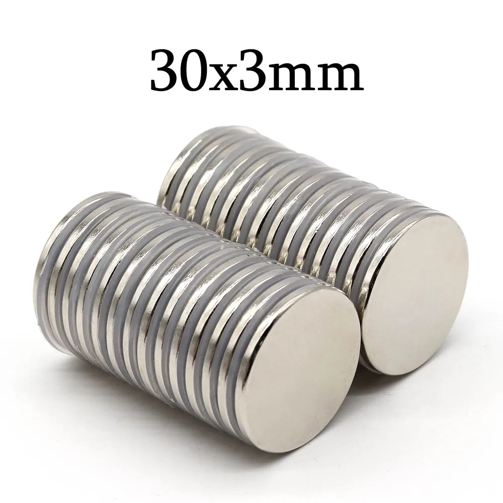 

30mmx3mm Super Strong Round Neodymium Magnet Powerful Magnets N35 small Permanent Magnetic NdfeB Refrigerator Magnet 30x3