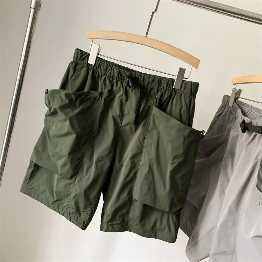 GOLDWIN 26SS Unisex Loose Fit Wasserdichte Ripstop-Shorts mit mehreren Taschen, leichte Techwear für Outdoor-Wanderungen, Gorpcore, knielang – Detail 4