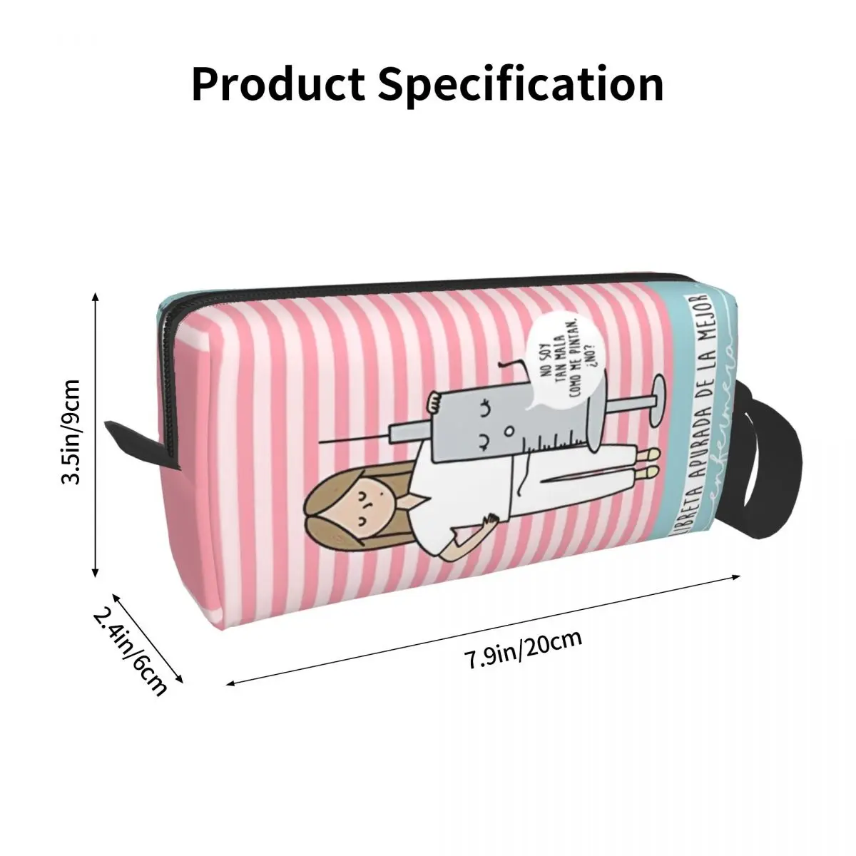 Custom Enfermera En Apuros Doctor Nurse Medicine Cosmetic Bag for Women Makeup Toiletry Organizer Ladies Beauty Storage Dopp Kit