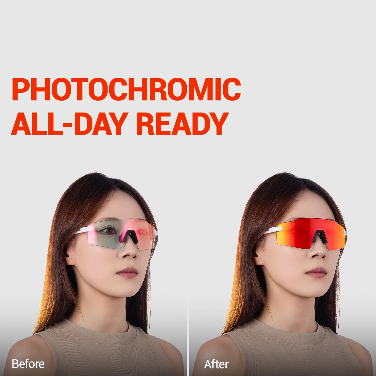 Kapvoe Occhiali da sole da ciclismo fotocromatici per esterni Uomo Donna Occhiali da bicicletta Sport Occhiali da corsa Occhiali da strada UV400 per esterni