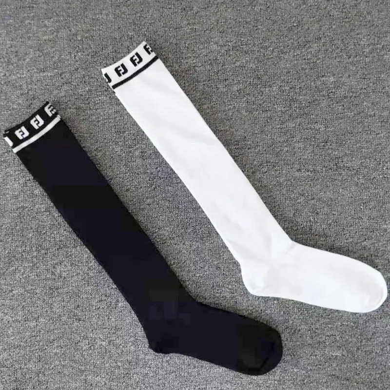

Women's Golf Socks Breathable Knee-High Socks Golf Knee-High Socks Black and White Sports Socks