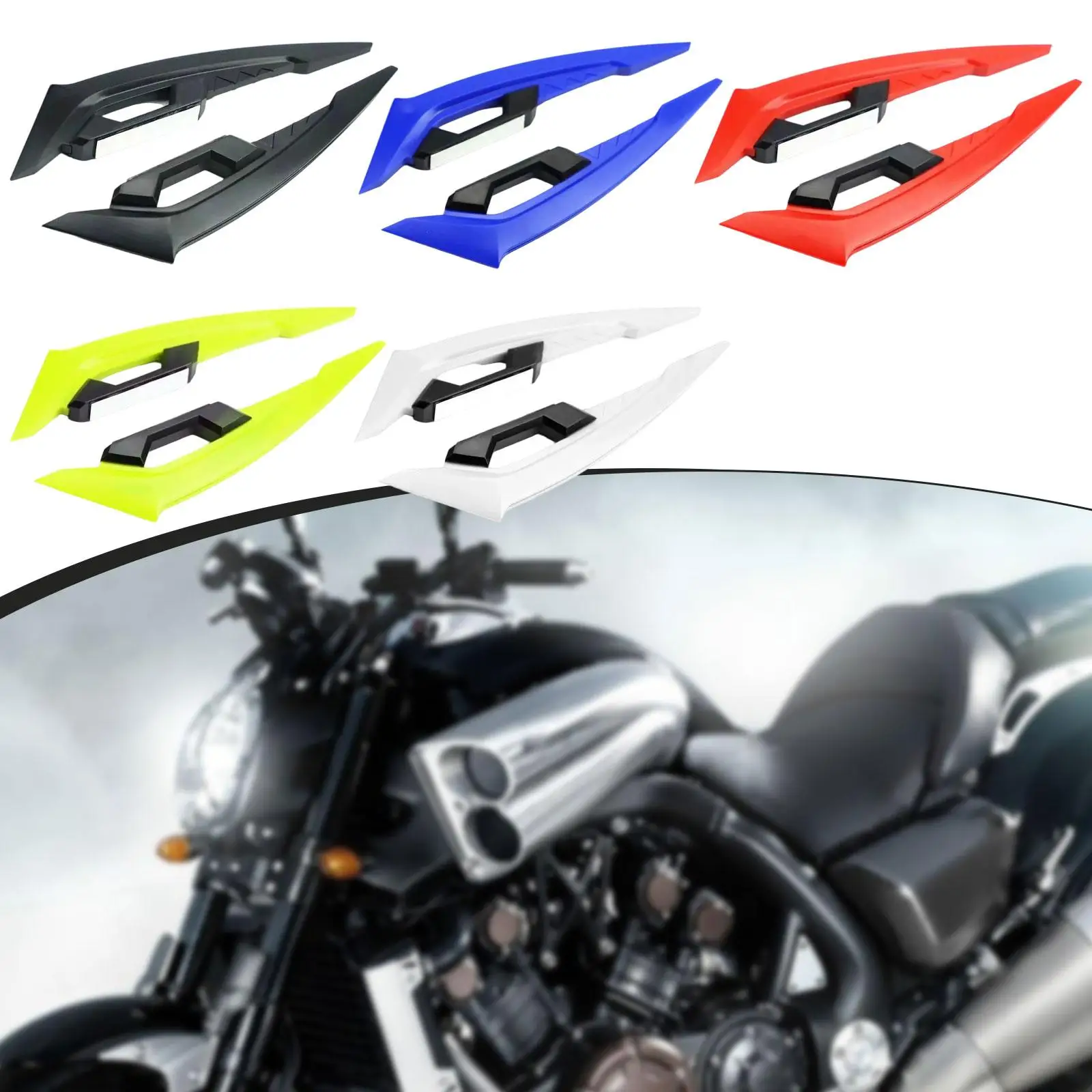 

2Pcs Motorcycle Side Winglets Component Motorcycle Aerodynamic Spoiler Wing