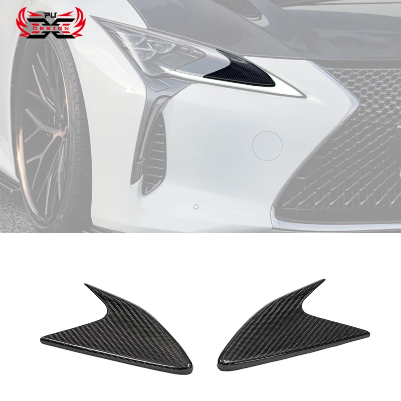 Dry Carbon Fiber Bodykit For Lexus LC500 LC500H Front Bumper Head Light Inner Panel Canards