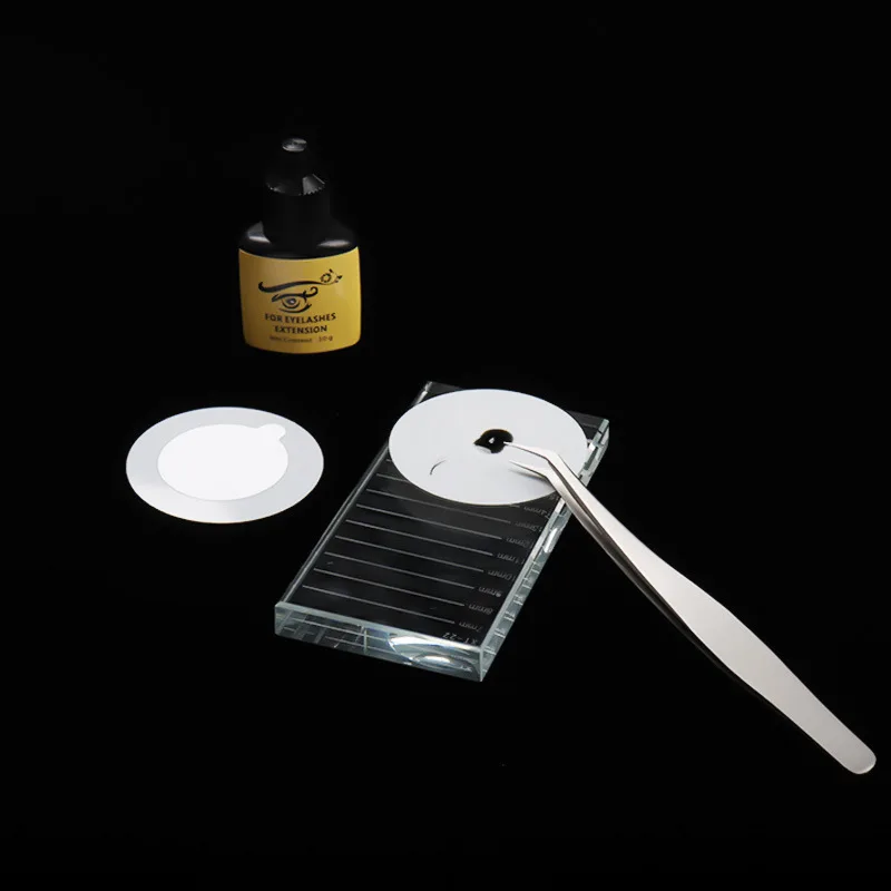 30 pièces/sac papier cils coussinets pour les yeux colle autocollant cils colle autocollant FFalse cils colle entretoises papier cils colle support pour tampon autocollant