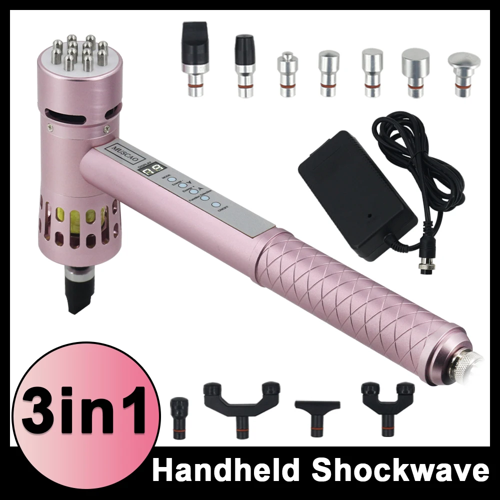 

3in1 New Shockwave Therapy Machine Bioelectricity Massager Chiropractic Tools For ED Shock Wave Massage Pain Relief