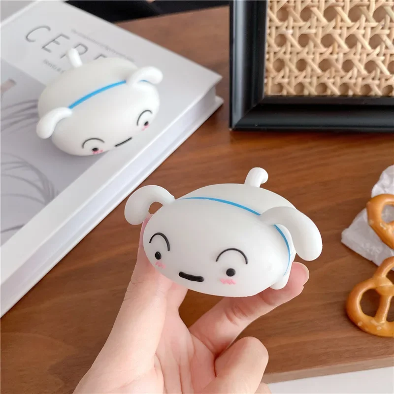 For Airpods 4 3 2 1 Case,Cartoon White Dog Case For Airpods Pro Pro2,Soft Protective Earphone Silicone Case Girls Women Funda