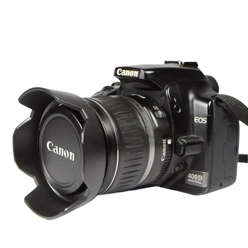 EW-60C II 58 มม.Ew60c เลนส์สําหรับ Canon EOS 700D 100D 650D 600D EF-S 18-55 มม.F/3.5-5.6 IS USM