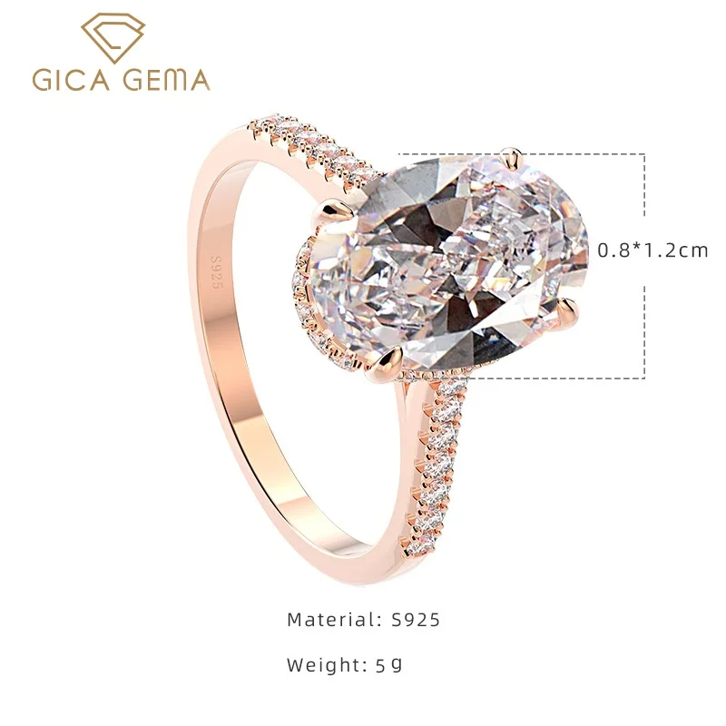 gema gema classico 925 prata esterlina ct oval criado moissanite pedra preciosa casamento anel de noivado joias finas presente atacado 01