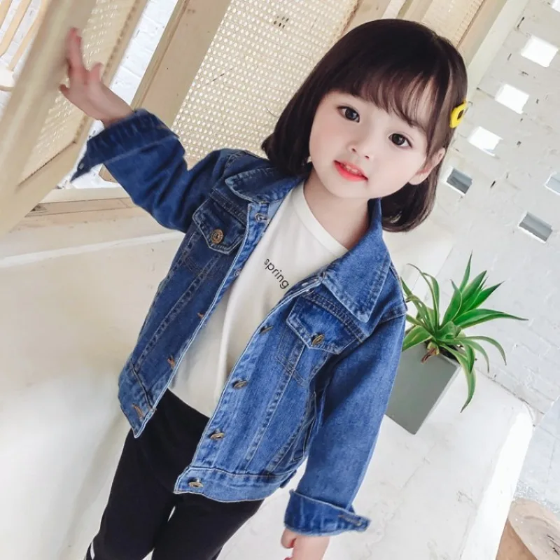 Girls Boys Denim Jacket Korean Style Loose Kids Spring and Autumn Clothing 2024 New Children Jacket Baby Top Fashion Clothing