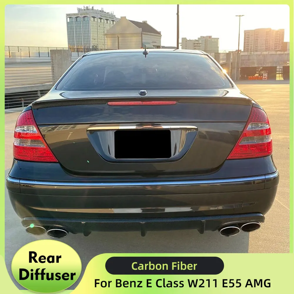 

Car Rear Bumper Diffuser Lip for Mercedes Benz E Class W211 E55 AMG Sedan 2002-2006 Rear Diffuser Lip Spoiler FRP/Carbon Fiber