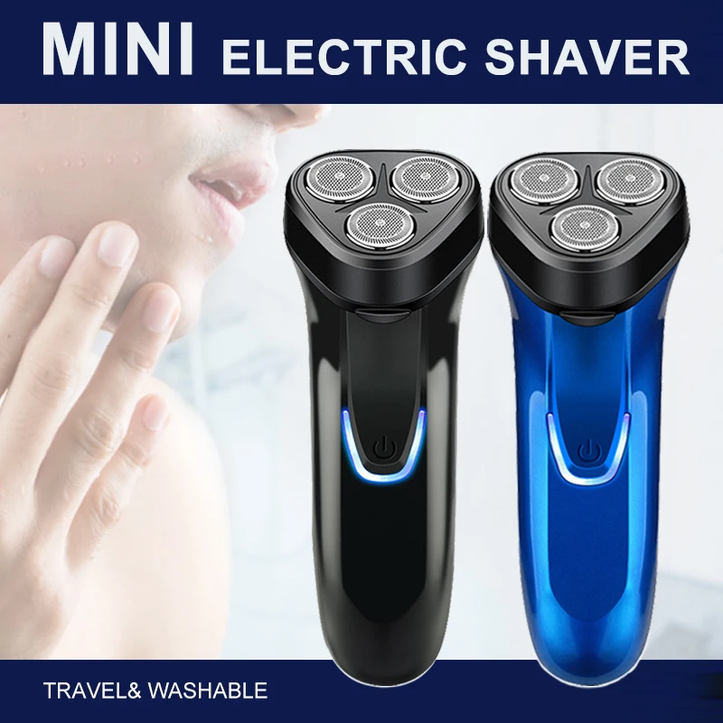 Mini Electric Shaver Men's Face Beard Razor USB Charging Washable Beard Trimmer Razor Ladies Travel Portable Body Hair Trimmer