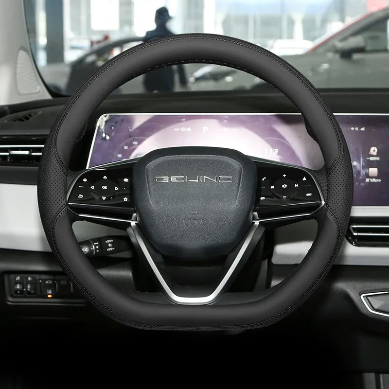 غطاء عجلة قيادة السيارة التلقائي لعجلة القيادة BAIC Beijing U5 Plus EU5 X7 D #3