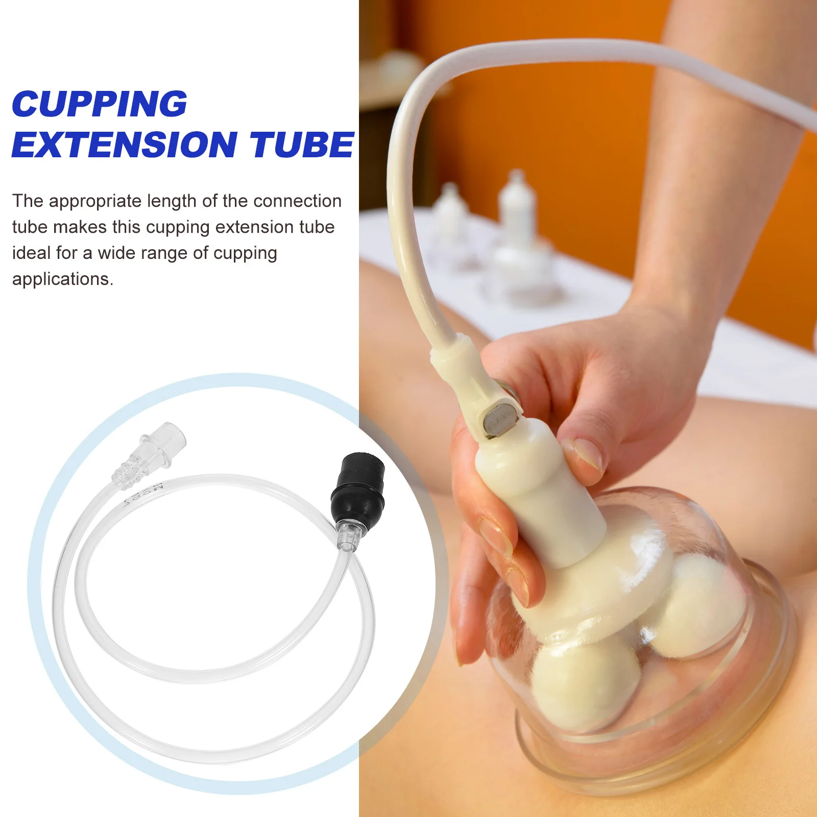 

1Set Cupping Extension Tube Rubber Vacuum Hose Replacement for Cupping Machine Connecting Line Suction Cup Accessories
