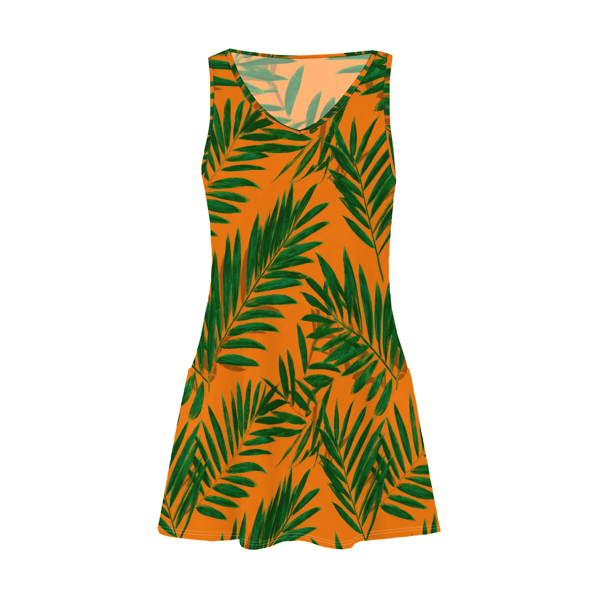 Prendisole casual da donna con tasche Abito estivo da spiaggia T-shirt floreali Abito con scollo a V Abiti larghi dal carro armato