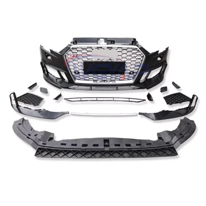 

WGYAP Front Bumper Body Kit for Audi A3 8V 2017-2019 Facelift Audi RS3 Type Front Bumper With Grille