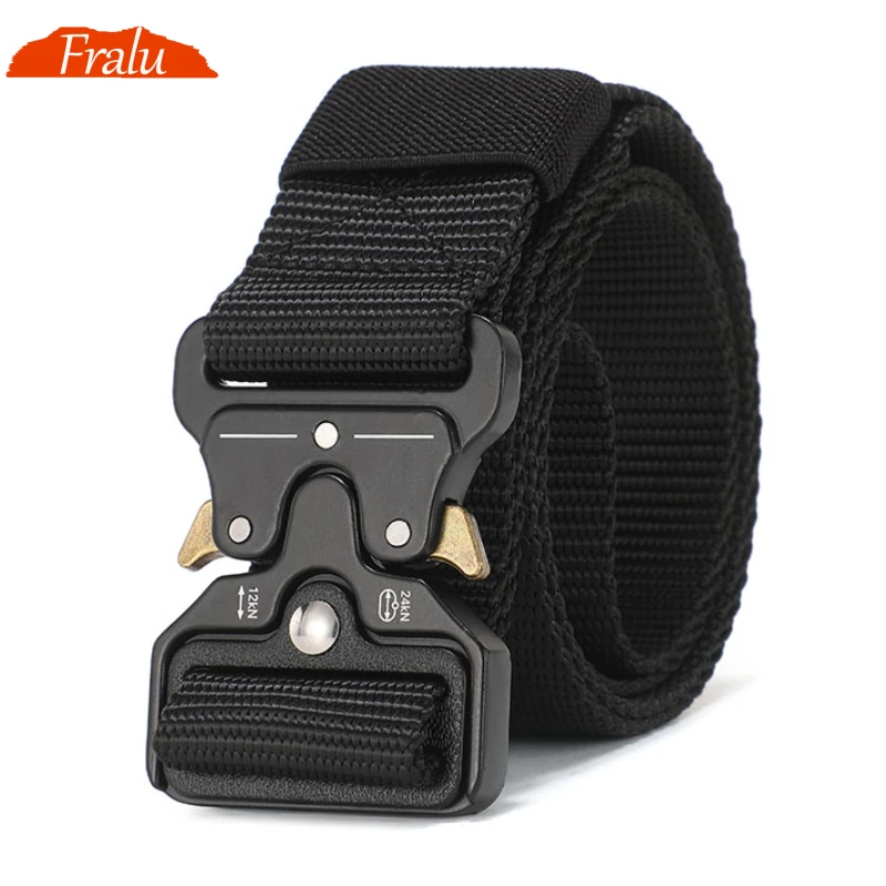 

FRALU Belt Men Outdoor Hunting Tactical Belt Multi-Function Buckle Nylon Belt High Quality Marine Corps Canvas Belt For Men