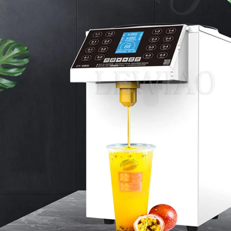 آلة الفركتوز الكمية 8L موزع شراب أوتوماتيكي لمتجر شاي الفقاعات معدات شاي الحليب