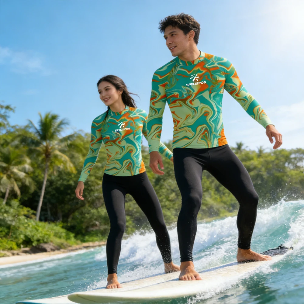 

Long Sleeve Rash Guard Beachwear UPF50+ Surfing Clothing Luxury Swimming Shirt for Men And Women Water Sport Tour Swimwear