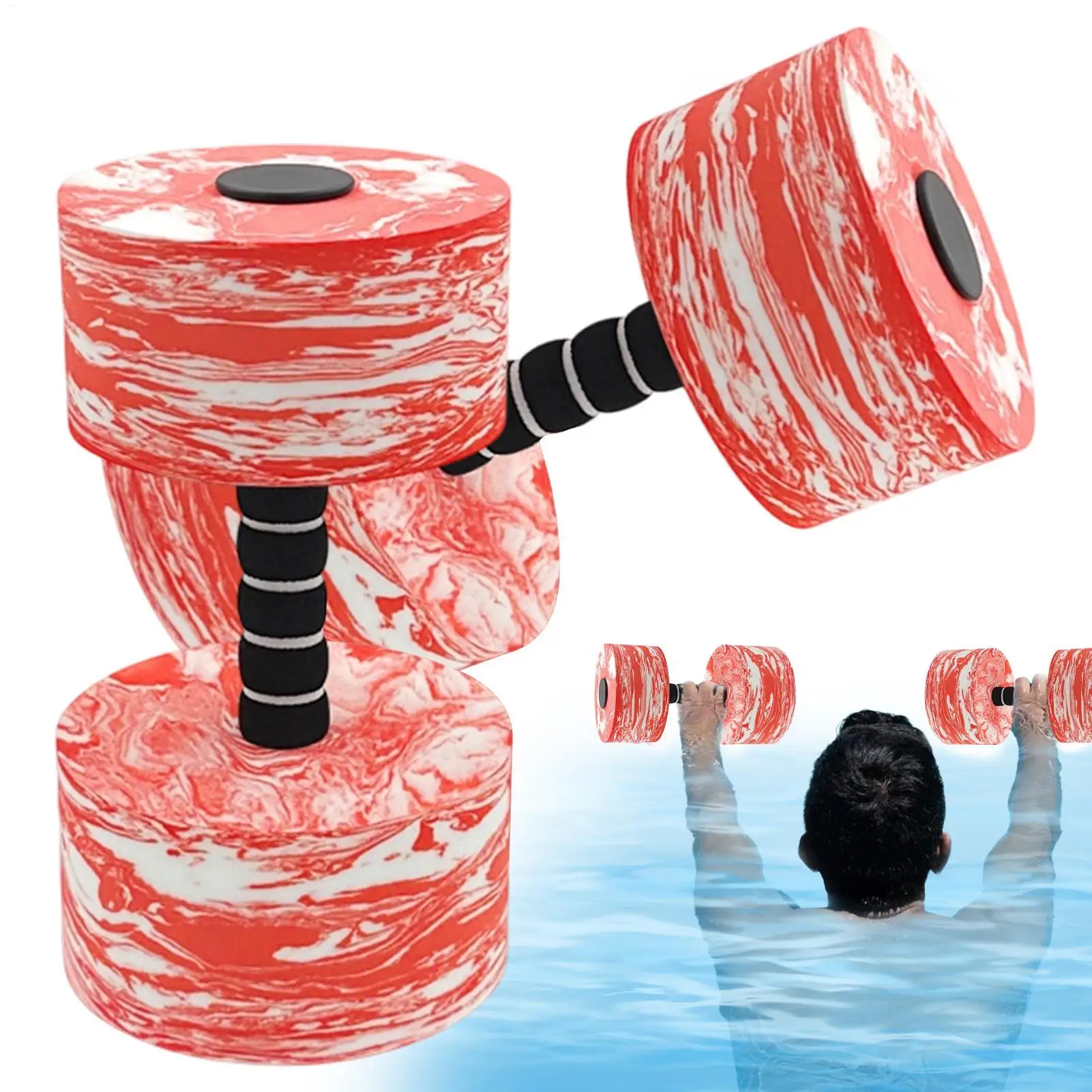 

1Pair Water Dumbbells For Exercise Floating Training Weights Water Resistance Strength Training Dumbbells Portable Fitness Gear