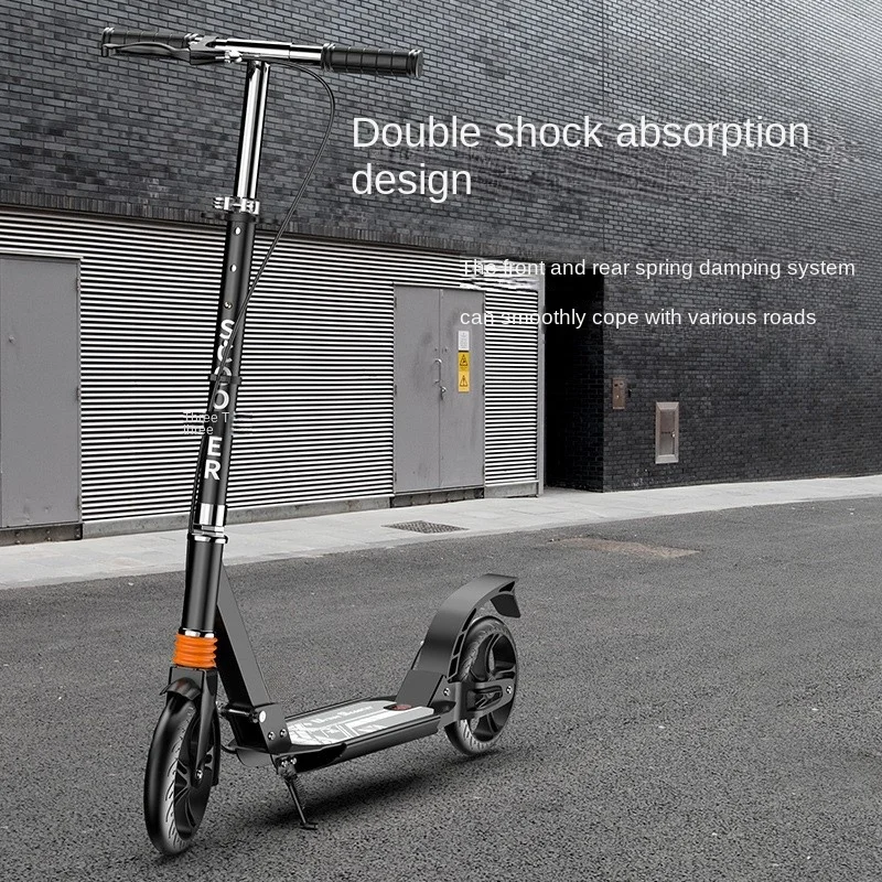 

Cooya New Kids Teen Two-wheeled Scooter Adult Scooter Foldable Disc Brake Dual Shock Absorbent Scooter Adulto Bmx Hot Wheels