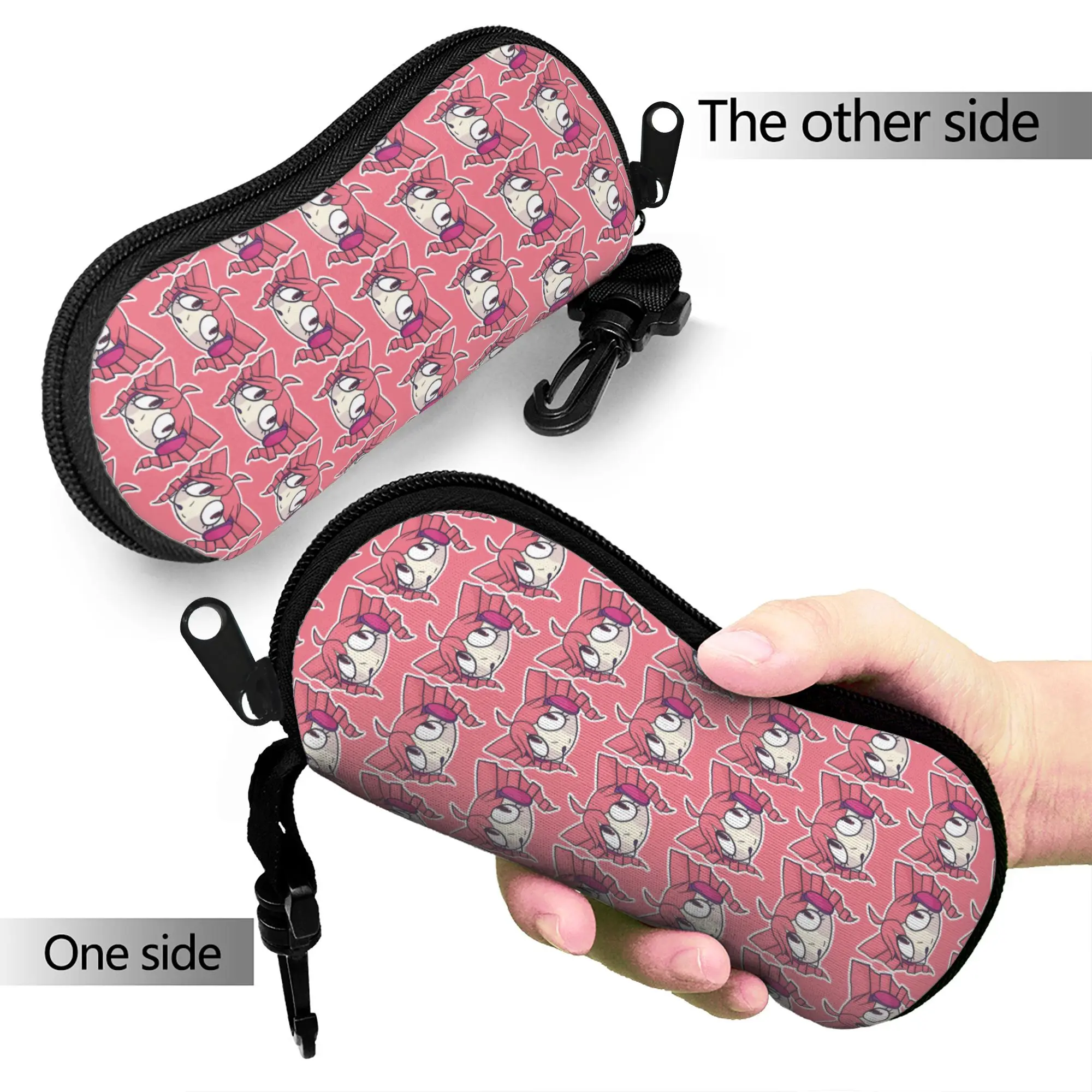 Funny Kasane Teto Glasses Case Unisex Anti-Fall Zipper  Eyewear Protector Eyewear Container