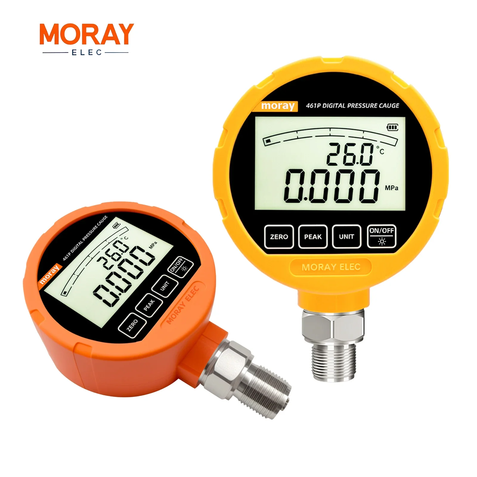 NEW ME461P Digital Display 4-20ma Air Oil Pressure Gauge Accuracy LCD Stainless Steel Gas Liquid Fuel Manometer