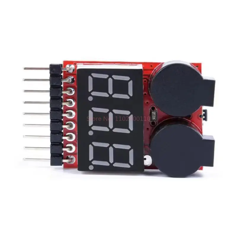 1 Uds o 5 uds Venta caliente 2s 2s 3s 4s 5s 6s 7s 8s 1-8s Led zumbador de bajo voltaje alarma Lipo indicador de voltaje comprobador al por mayor