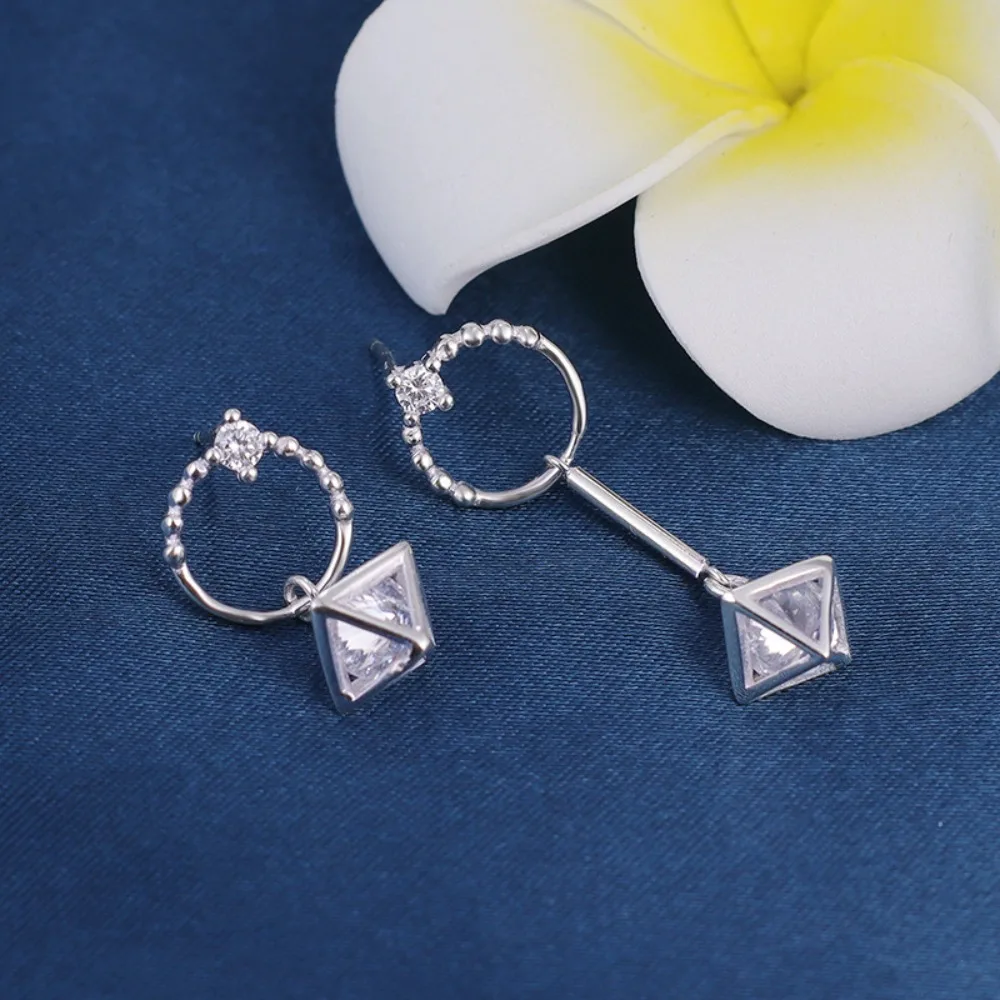 

New Asymmetrical Geometric Earrings Women's Fashion Hollow Circle Earrings