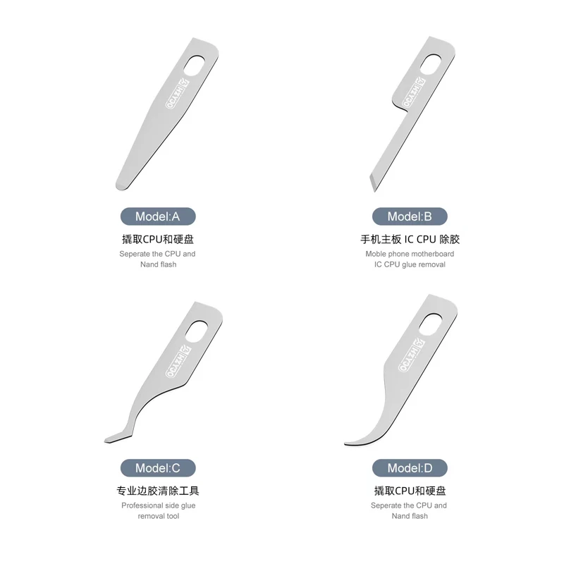 4Pcs High quality Hand polishing IC Chip Repair repair blades CPU Glue Removal Blade prying blade set for iphone Android Phone