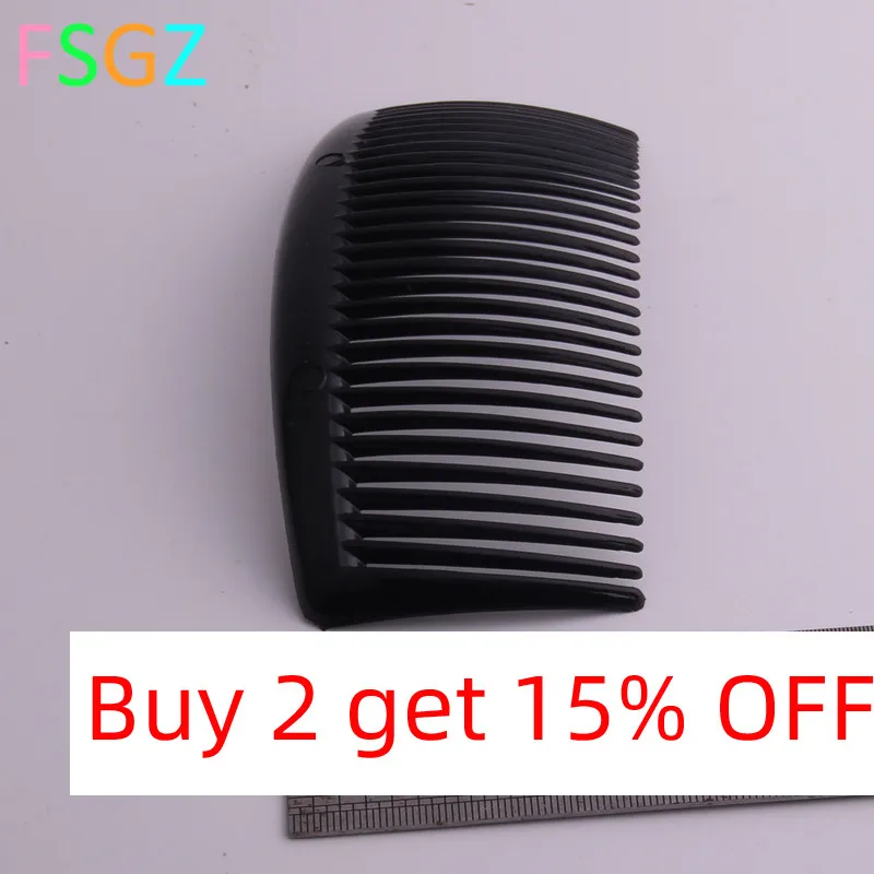 20 Pieces/lot Diy Plastic Hair Accessories Pc Big Comb Shining Black Transparent Brown Colors Women Hair Combs