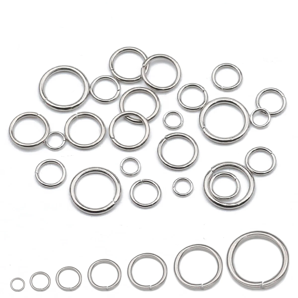 400pcs Stainless Steel Jump Rings 3-10mm Diameter Openable Connectors For DIY Bracelet Necklace Earrings Jewelry Making Supplies