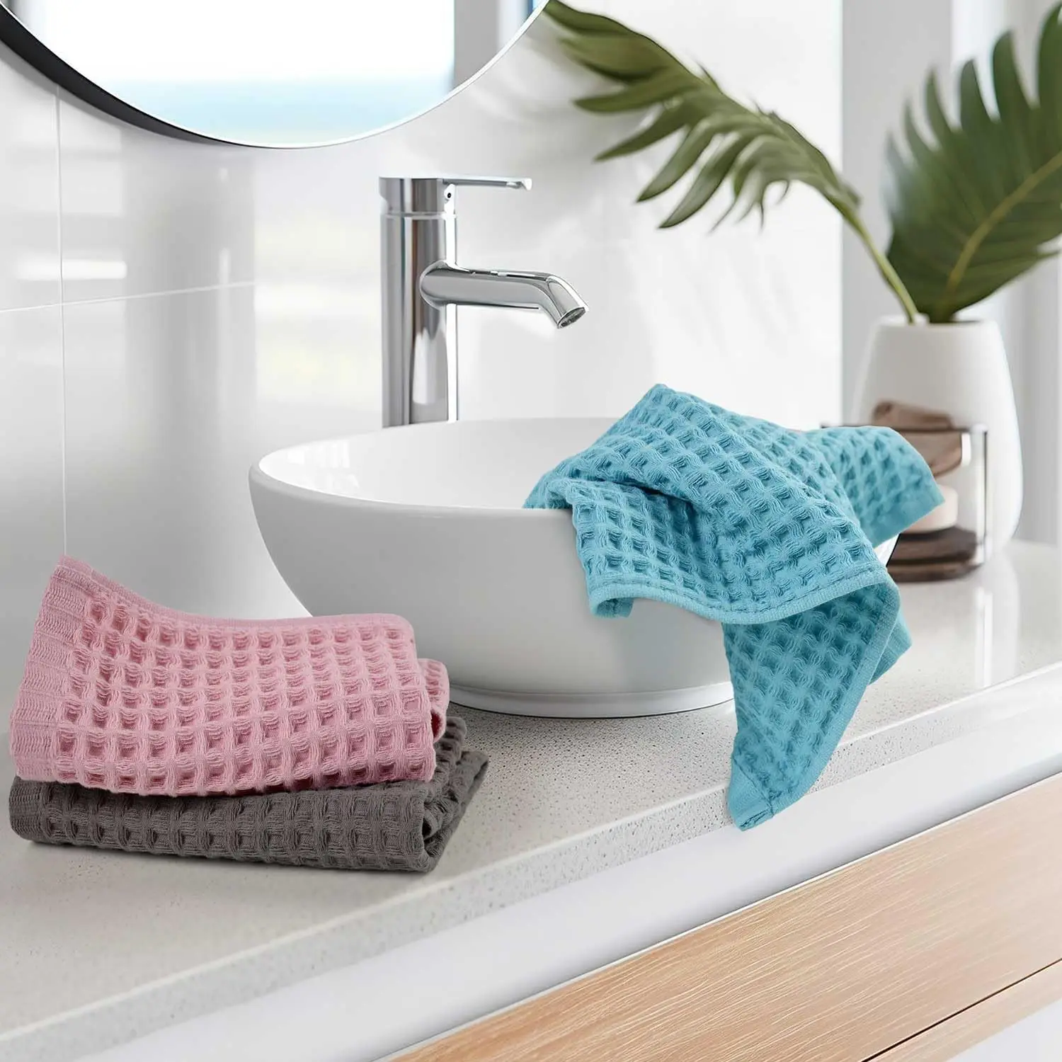 Microfiber Towel Cleaning Cloth Honeycomb Pineapple Grid Towels Waffle Car Wash Absorbent Rag Fast Drying Household Scouring Pad