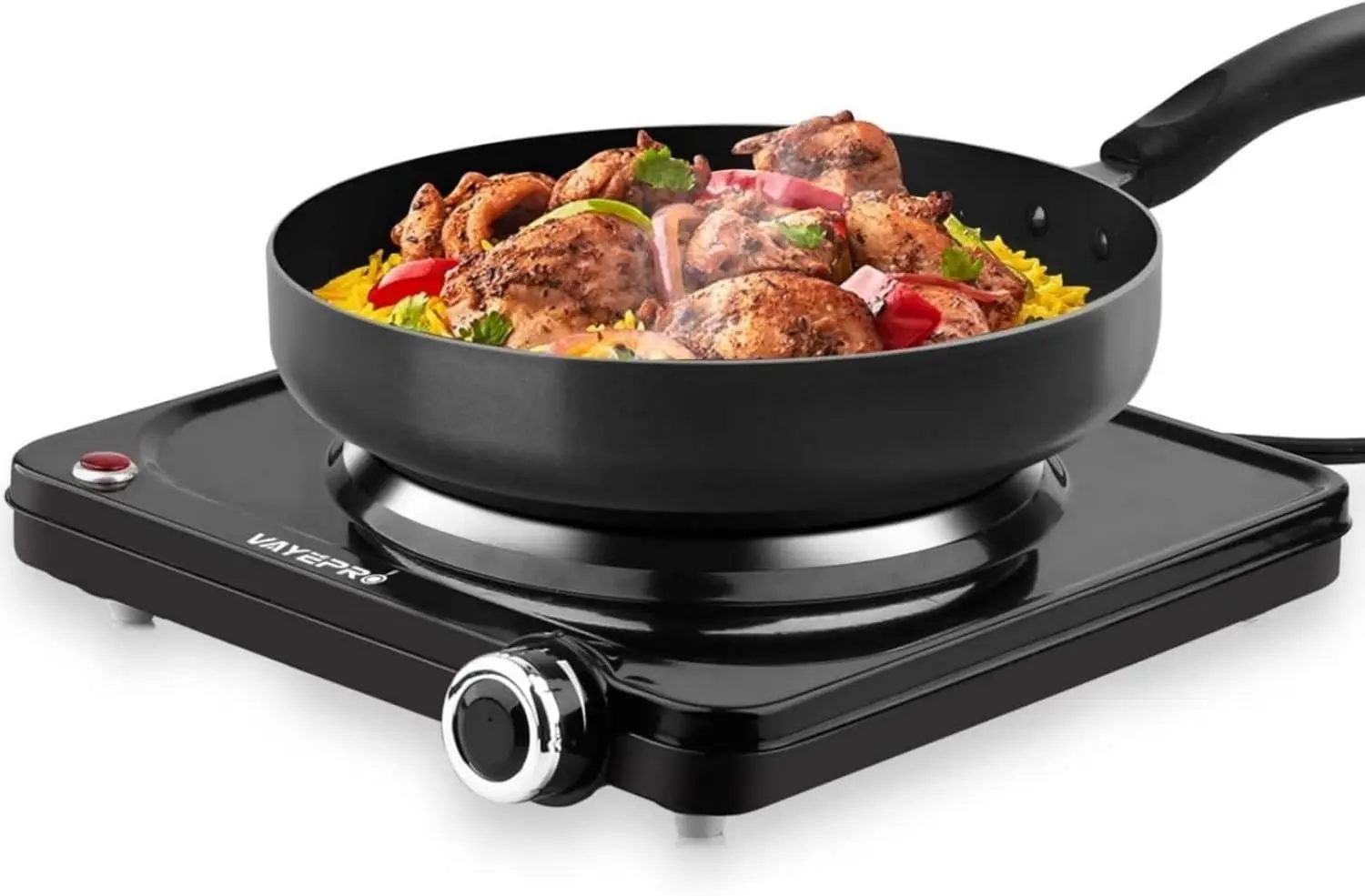 

1500W Portable Electric Stove, Single Burner Cooktop for Dorm Office Home Camp, UL Listed