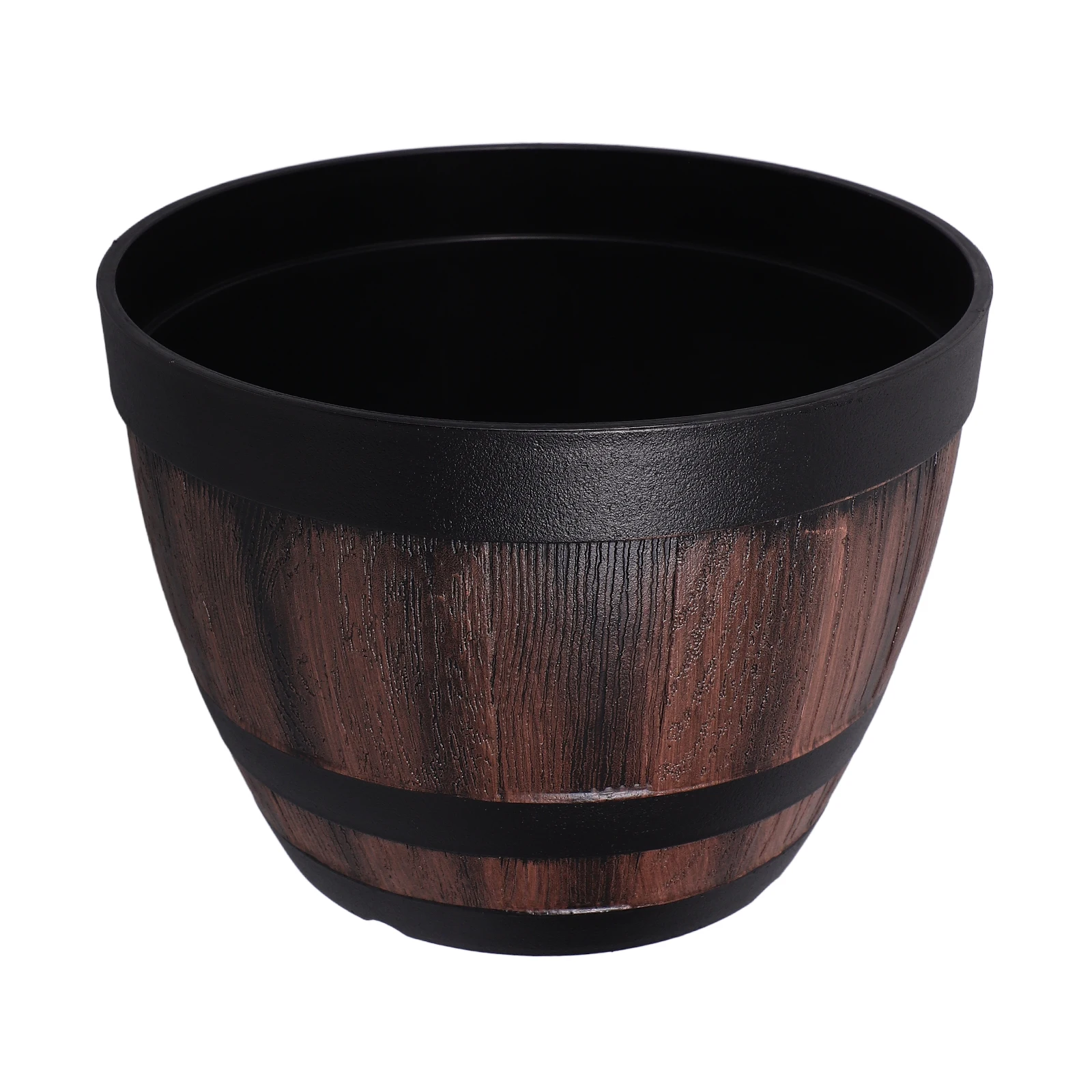 

Vintage Resin Flower Pot Large Capacity Barrel Planter Garden Decorative Hydroponic Water Plants Cactus Barrels Bowls Air
