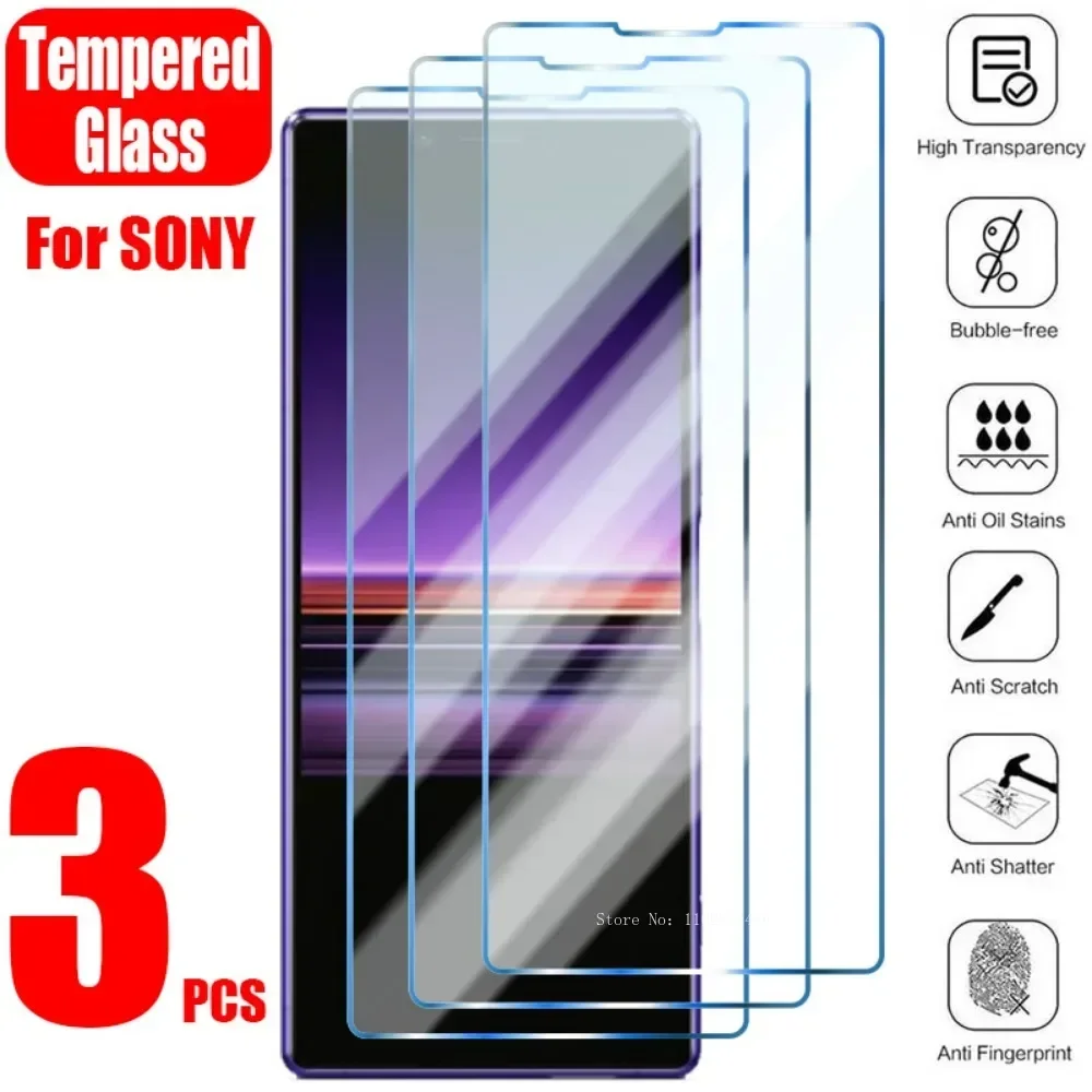 3PCS Tempered Glass for Sony Xperia 5 10 II Plus XA1 Screen Protector for Sony Xperia L L2 L3 L4 XZ1 Z3 Z4 Z5 Compact Glass