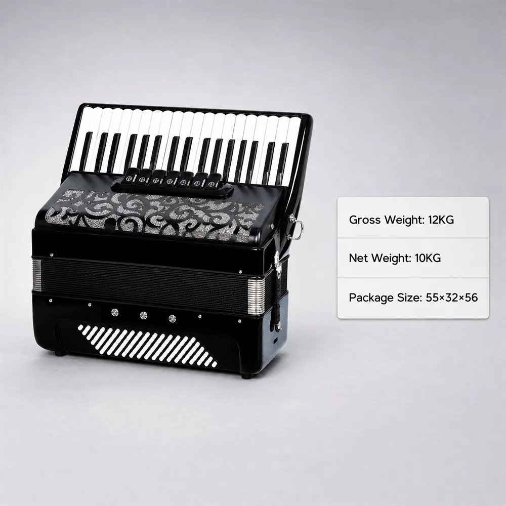 Wholesale 37 Keys 96 Bass Piano Accordion Italian Reeds 7 Plus 3 Registers Acordeon Musical Instrument
