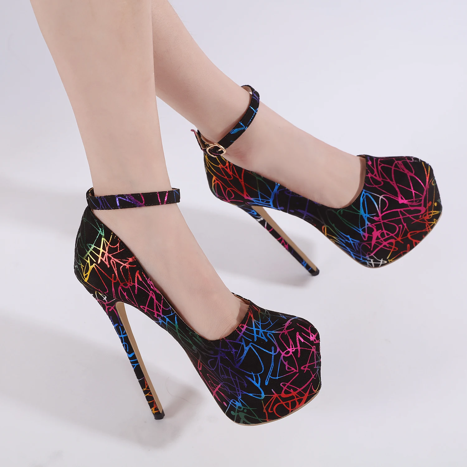 Gold Platform Pumps… - image