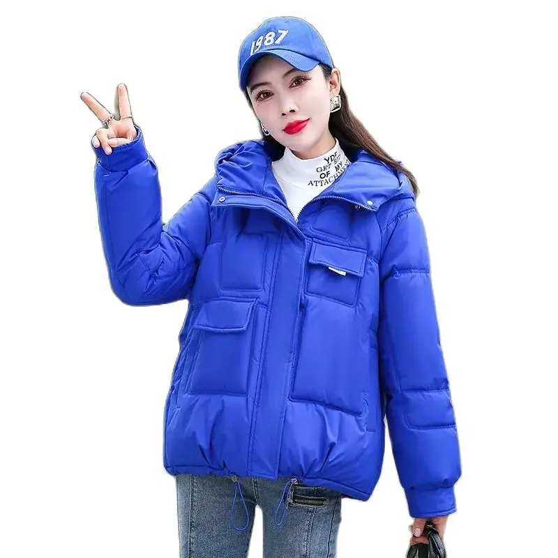 

Women's Winter Jackets Ladies Hooded Parkas Female Looes Fashion Warm Overcoat Ladies Down Cotton Jacket Women Basic Coats