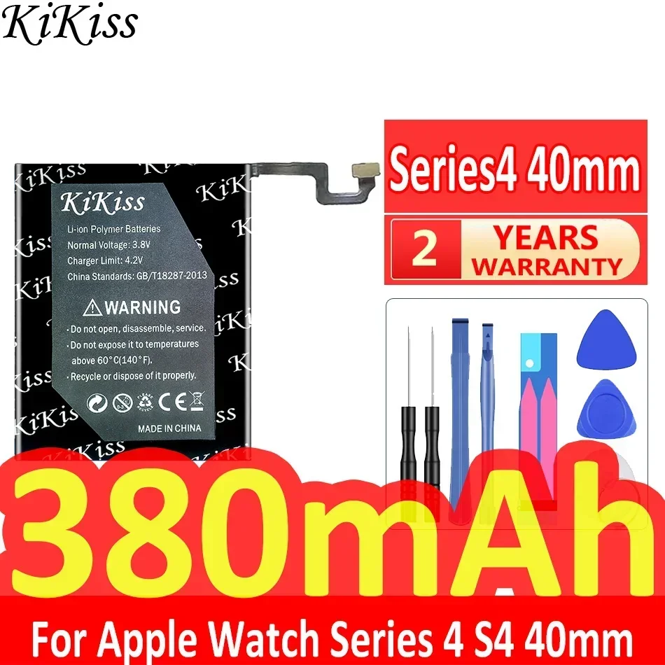 KiKiss Series5 S5 40mm 44mm Series4 40mm 44mm Battery for Apple Watch iWatch Series 4 S4 5 S5  40mm 44mm Batteria + Free Tools