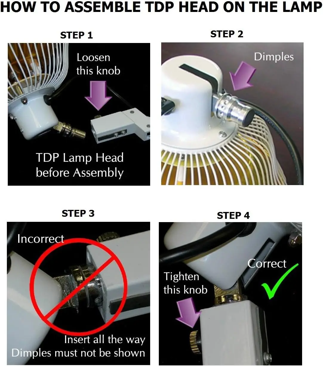 مصباح حراري معدني بالأشعة تحت الحمراء البعيدة برأس كبير قابل للفصل، 6.5 بوصة، أحدث إصدار لعلاج الاختراق العميق